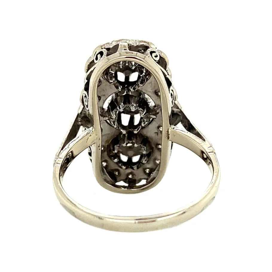 white_gold_princess_ring__4.webp White gold princess ring with diamonds 14 krt>Vintage Jewellery Online