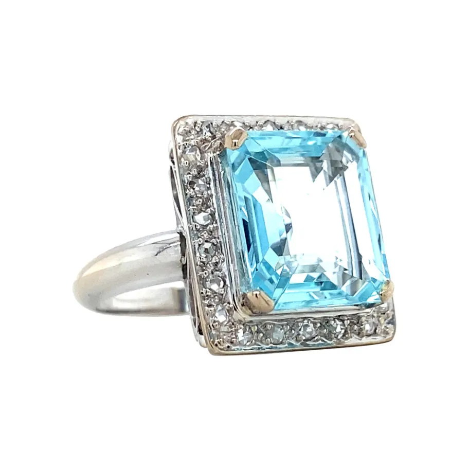 white_gold_ring_with_aqua_2-2.webp White gold ring with aquamarine and rose diamond 14 krt>Vintage Jewellery Hot