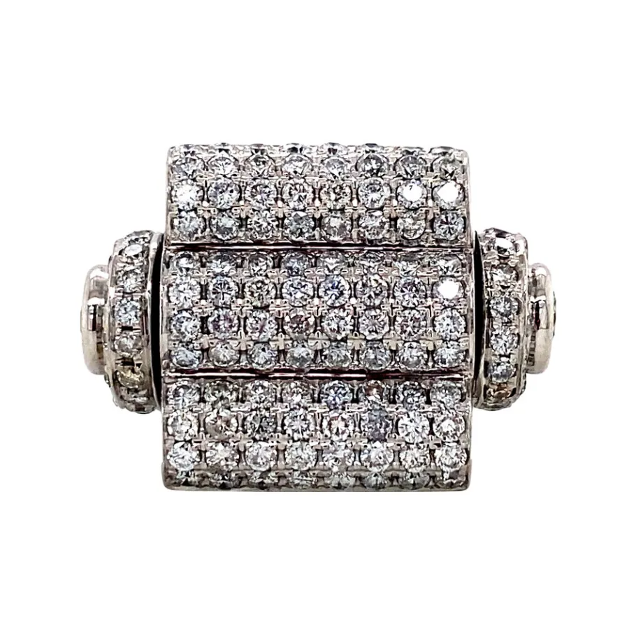 White gold ring with diamonds 18 krt>Vintage Jewellery Discount