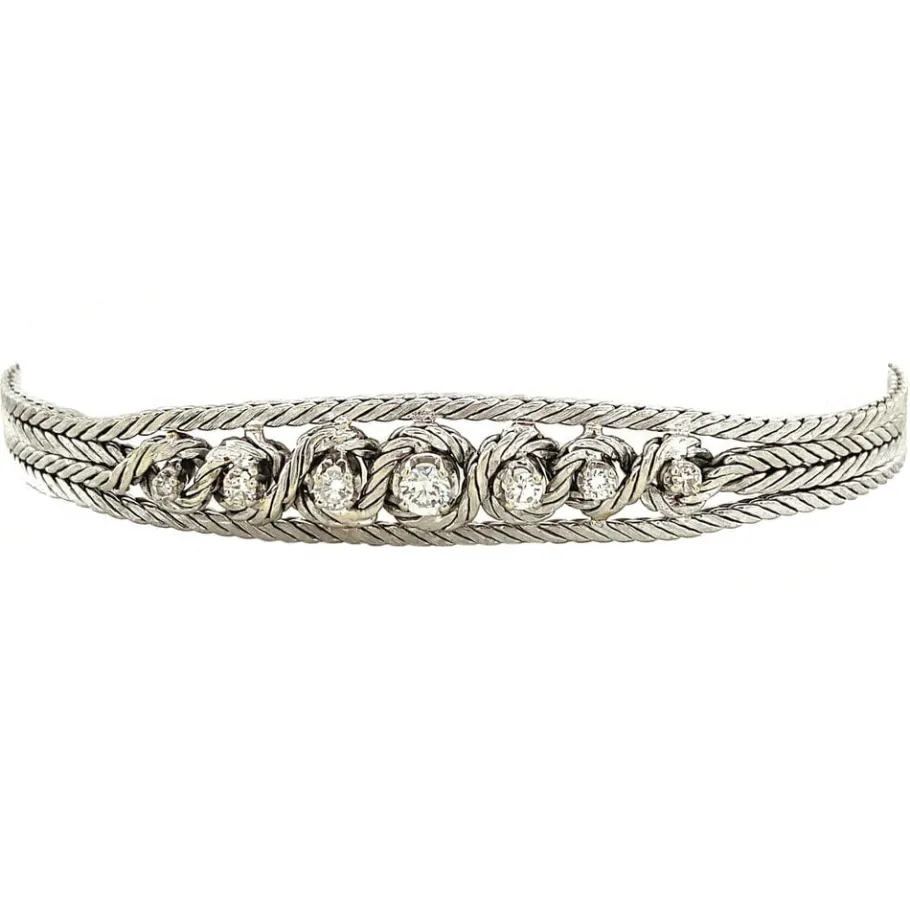 wit_gold_bracelet_with_di_2.webp WIt gold bracelet with diamonds 14 krt>Vintage Jewellery Outlet